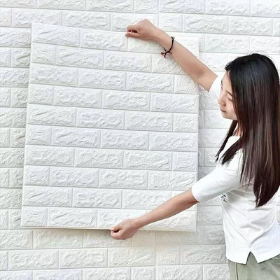 ABINKO Vinyl Decorative White Wallpaper(L x W: 77 cm x 70 cm)