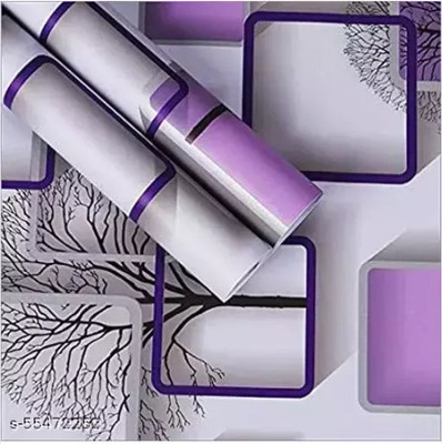 Ruzan Vinyl Abstract Multicolor Wallpaper(L x W: 500 cm x 45 cm)
