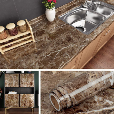 Veki Foils Decorative Brown Wallpaper(L x W: 200 cm x 60 cm)
