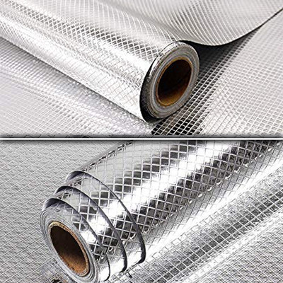 Walper Foils Abstract Silver Wallpaper(L x W: 200 cm x 60 cm)
