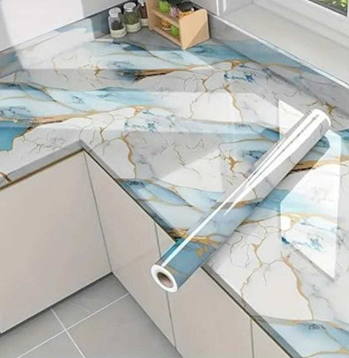 SHAYOXA Foils Nature Blue Wallpaper(L x W: 60 cm x 5 cm)