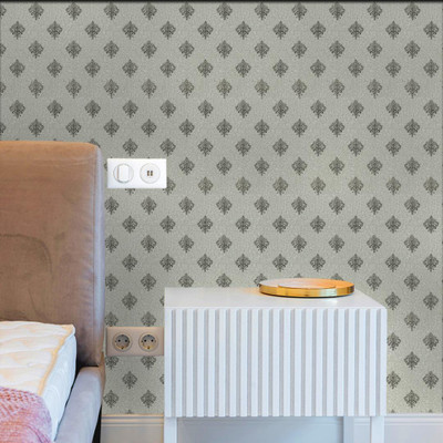 Wallmonks 200 cm Classic Damask Self Adhesive Sticker(Pack of 1)