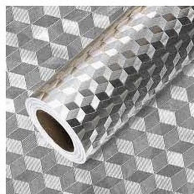 Aman Enterprises Foils Classics Silver Wallpaper(L x W: 200 cm x 60 cm)