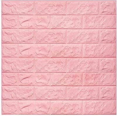 AaruBhakti Vinyl Classics Pink Wallpaper(L x W: 77 cm x 70 cm, Pack of 3)