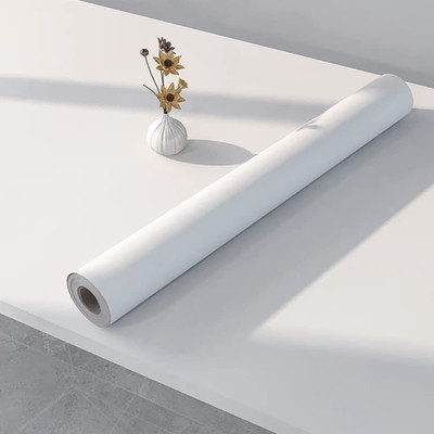 WELLSHIP Vinyl Abstract White Wallpaper(L x W: 121.92 cm x 60 cm)