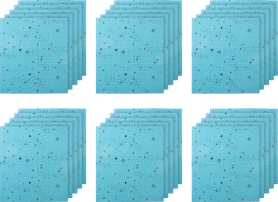 KUBER INDUSTRIES Decorative Blue Wallpaper(77 cm x 70 cm, Pack of 30)