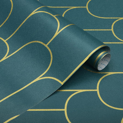 UZANIYA PVC Abstract Green Wallpaper(L x W: 500 cm x 45 cm)