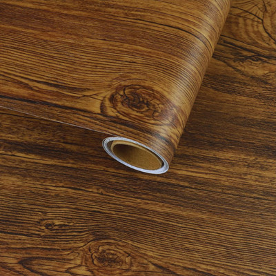 Wallmate Vinyl Decorative Brown Wallpaper(L x W: 30 cm x 508 cm)