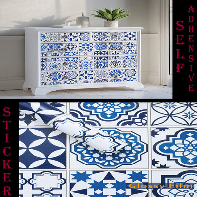 SOJITRA EXPORT Vinyl Classics Blue Wallpaper(L x W: 200 cm x 60 cm)