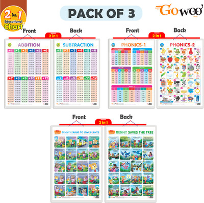 GO WOO Children Multicolor Wallpaper(53 cm x 79 cm, Pack of 3)