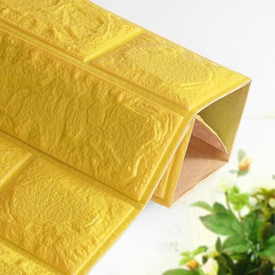 ORYA Decorative Yellow Wallpaper(70 cm x 77 cm)