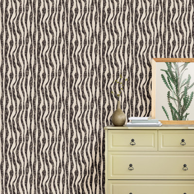 texoro Vinyl Architecture Black, Beige Wallpaper(L x W: 230 cm x 41 cm)