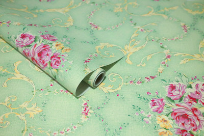 doodad Vinyl Floral & Botanical Green Wallpaper(L x W: 500 cm x 45 cm)