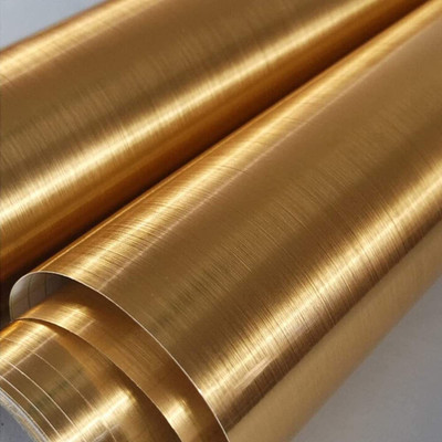 GRAPHIX DESIGN Vinyl Decorative Gold Wallpaper(L x W: 240 cm x 60 cm)
