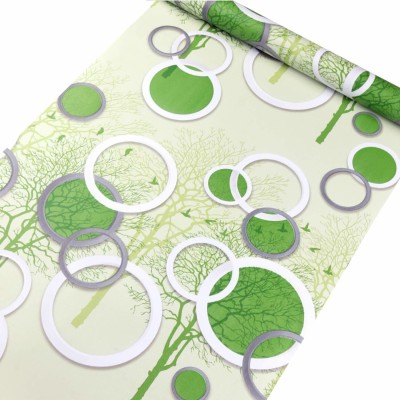 SV collections Decorative Green, White Wallpaper(1000 cm x 45 cm)