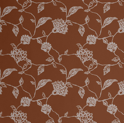 S4Sassy Vinyl Floral & Botanical Brown Wallpaper(L x W: 152 cm x 63 cm)