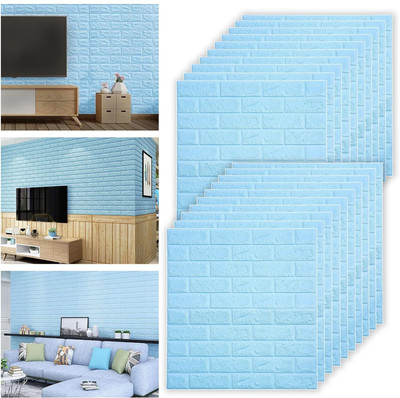 HEMIPOT Vinyl Architecture Blue Wallpaper(L x W: 70 cm x 70 cm)