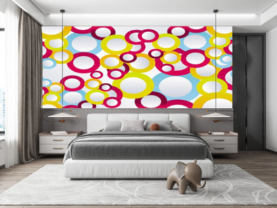 CozyDecor Vinyl Abstract Multicolor Wallpaper(L x W: 500 cm x 45 cm)