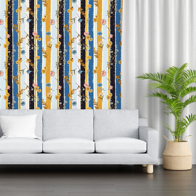 Guru Production Vinyl Decorative Multicolor Wallpaper(L x W: 244 cm x 41 cm)