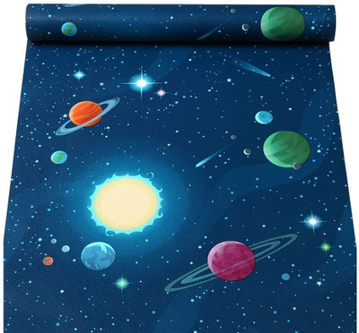 FLIPZONE Decorative Multicolor Wallpaper(304.8 cm x 45.72 cm, Pack of 2)