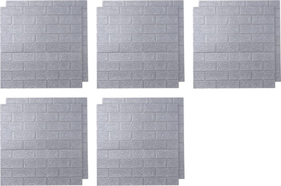 KUBER INDUSTRIES Decorative Grey Wallpaper(77 cm x 70 cm, Pack of 10)