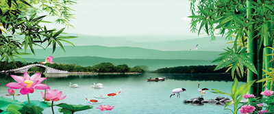 Guru Production Vinyl Art & Paintings Multicolor Wallpaper(L x W: 200 cm x 40 cm)