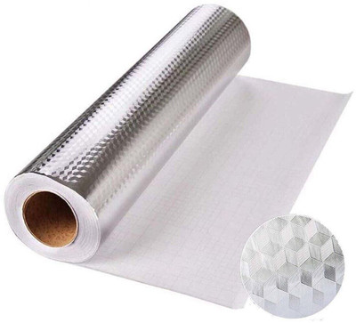 Decoreehouse Foils Classics Silver Wallpaper(L x W: 240 cm x 40 cm)