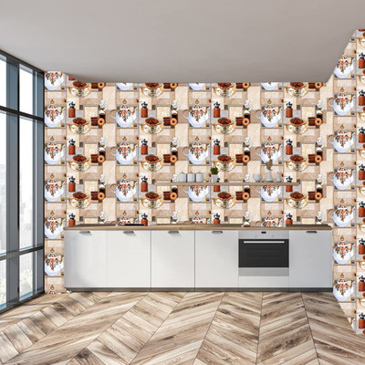 TheBlackstone Vinyl Architecture Multicolor Wallpaper(L x W: 300 cm x 40 cm)