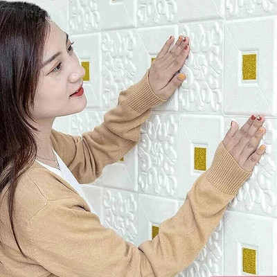 UNSORT Paper, Vinyl Decorative White, Yellow Wallpaper(L x W: 70 cm x 70 cm)
