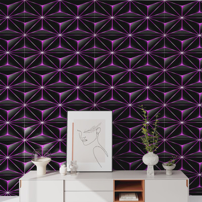 SV collections Decorative Purple Wallpaper(600 cm x 45 cm)