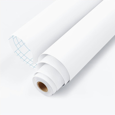WELLSHIP Vinyl Abstract White Wallpaper(L x W: 182.88 cm x 60 cm)