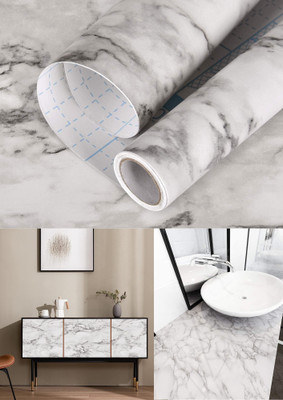 FEELPZONE Abstract White Wallpaper(121.92 cm x 60.96 cm)