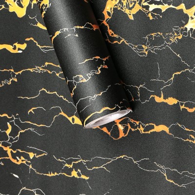 JAAMSO ROYALS Decorative Black, Yellow Wallpaper(500 cm x 60 cm)