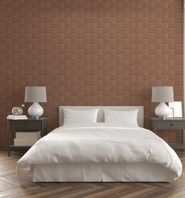Ansari Decor Vinyl Decorative Brown Wallpaper(L x W: 70 cm x 77 cm)