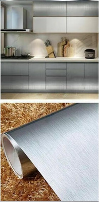 Radhika ENT Vinyl Classics Silver Wallpaper(L x W: 30 cm x 121 cm)