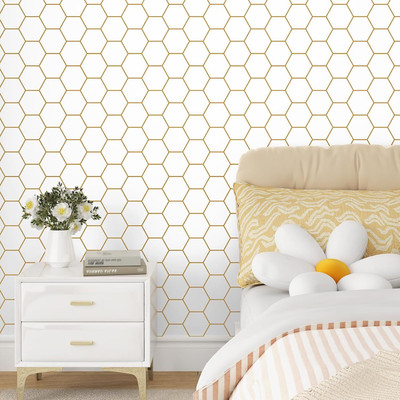 AMAZBIRD Paper Abstract White Wallpaper(L x W: 60 cm x 60 cm)