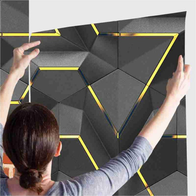 Uratech Vinyl Abstract Black Wallpaper(L x W: 500 cm x 45 cm)