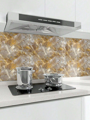 Peijinsart Vinyl Decorative Gold, Brown Wallpaper(L x W: 200 cm x 60 cm, Pack of 2)