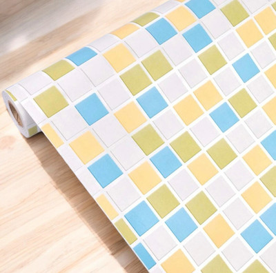 vintaze Vinyl Abstract Multicolor Wallpaper(L x W: 601 cm x 45 cm)
