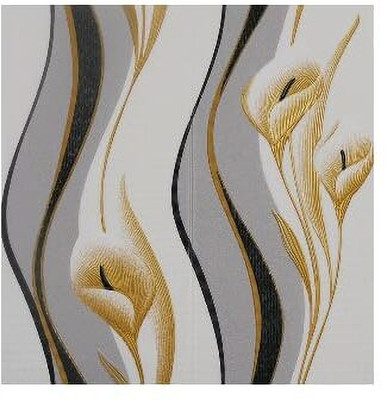 Ekdant PVC Decorative Gold, Black Wallpaper(L x W: 70 cm x 70 cm)