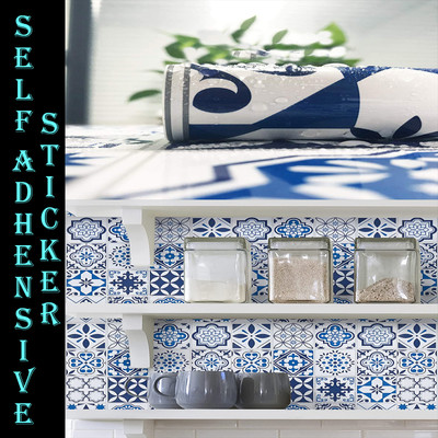 SOJITRA EXPORT Vinyl Classics Blue Wallpaper(L x W: 200 cm x 60 cm)