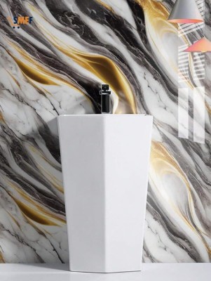 LA NEELJA Abstract White, Black Wallpaper(200 cm x 60 cm)