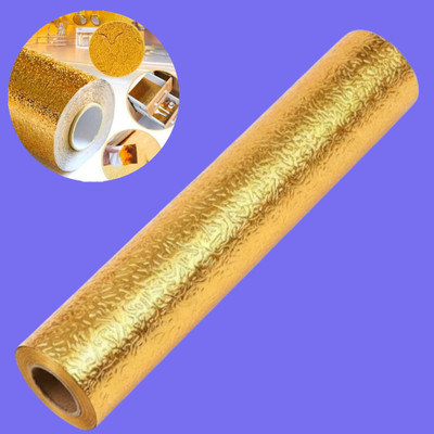 AirSoft Vinyl Floral & Botanical Gold Wallpaper(L x W: 200 cm x 60 cm)