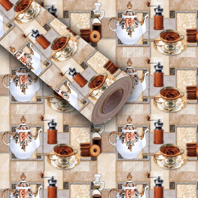 Medbay Vinyl Architecture Multicolor Wallpaper(L x W: 1000 cm x 40 cm)