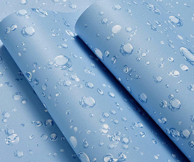 Uratech Vinyl Abstract Blue Wallpaper(L x W: 1000 cm x 17 cm)