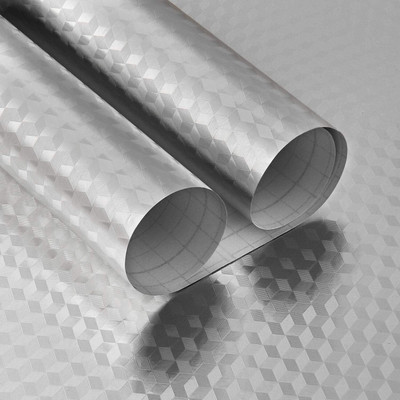 Wallmonks Foils Classics Silver Wallpaper(L x W: 200 cm x 60 cm)
