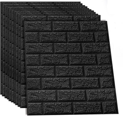 Ingorala Embossed Abstract Black Wallpaper(L x W: 77 cm x 77 cm)