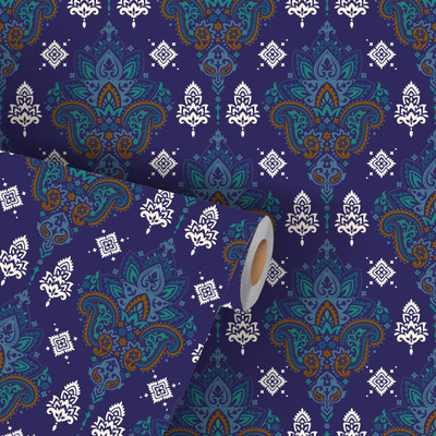 We Kreate Vinyl Decorative Blue Wallpaper(L x W: 250 cm x 45 cm)