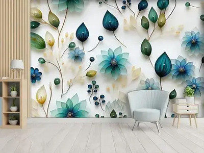 SDM Vinyl Abstract Multicolor Wallpaper(L x W: 160 cm x 40 cm)