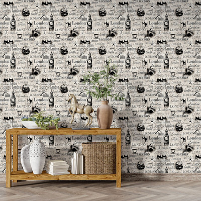 texoro Floral & Botanical White Wallpaper(230 cm x 41 cm)